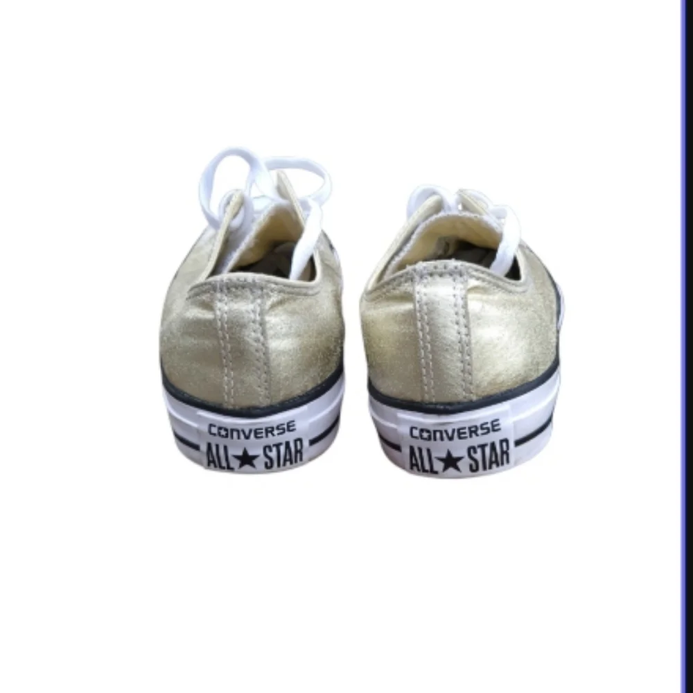 Converse All Star Chuck Taylor Metallic Gold White Sneaker Shoe Men 11 Women 13 - Picture 4 of 12